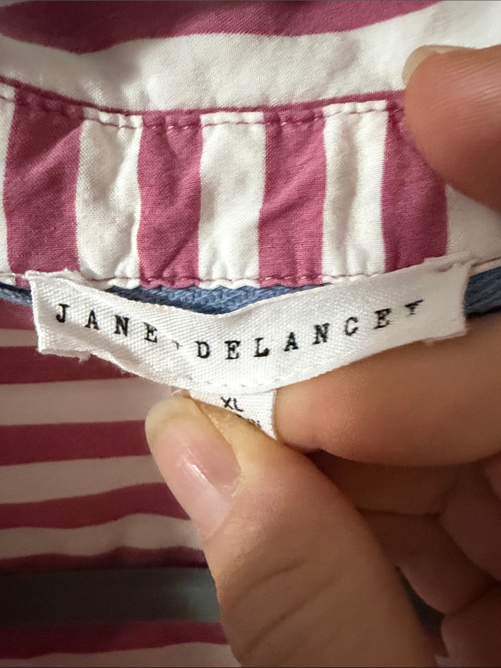 Jane and Delancey Pink and White Striped Short-Sleeve Button Shirt - Picture 2 of 4